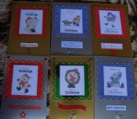 6 Handmade Christmas Cards - Set 1