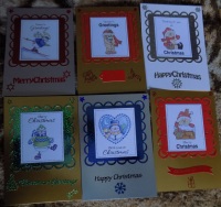 6 Handmade Christmas Cards - Set 3